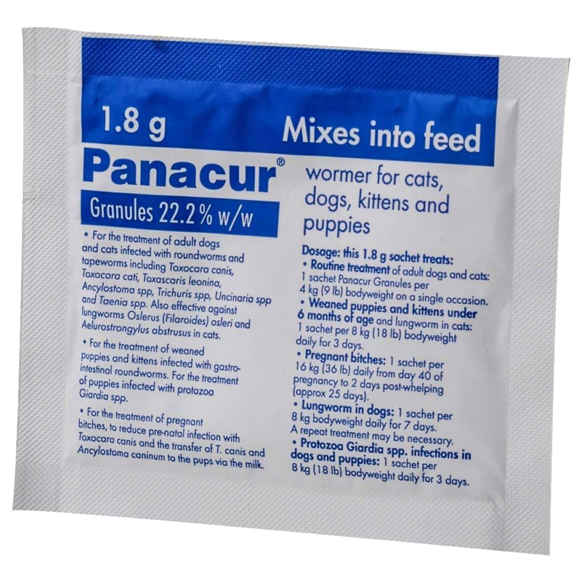 Panacur puppy wormer discount dosage