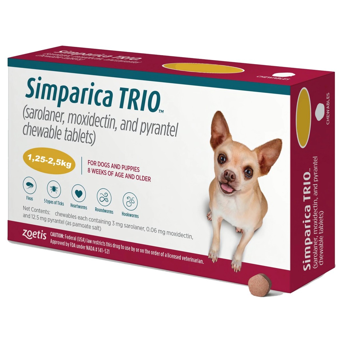 Simparica store chewable tablets